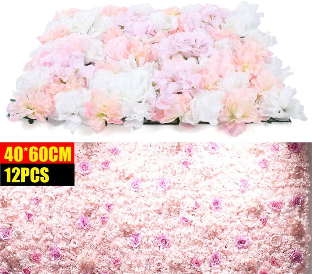 12pcs Rosen Blumenwand DIY als Hintergrund und Straße Größe 60 x 40cm 