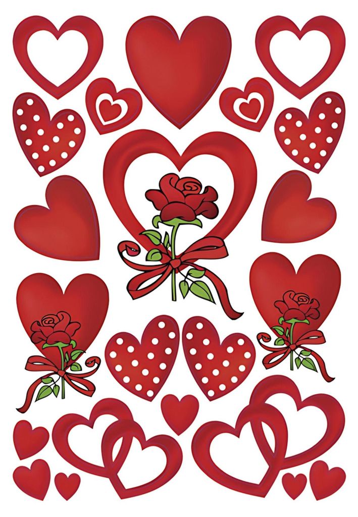 Autocollants HERMA DECOR "Coeurs & Roses Image du produit 