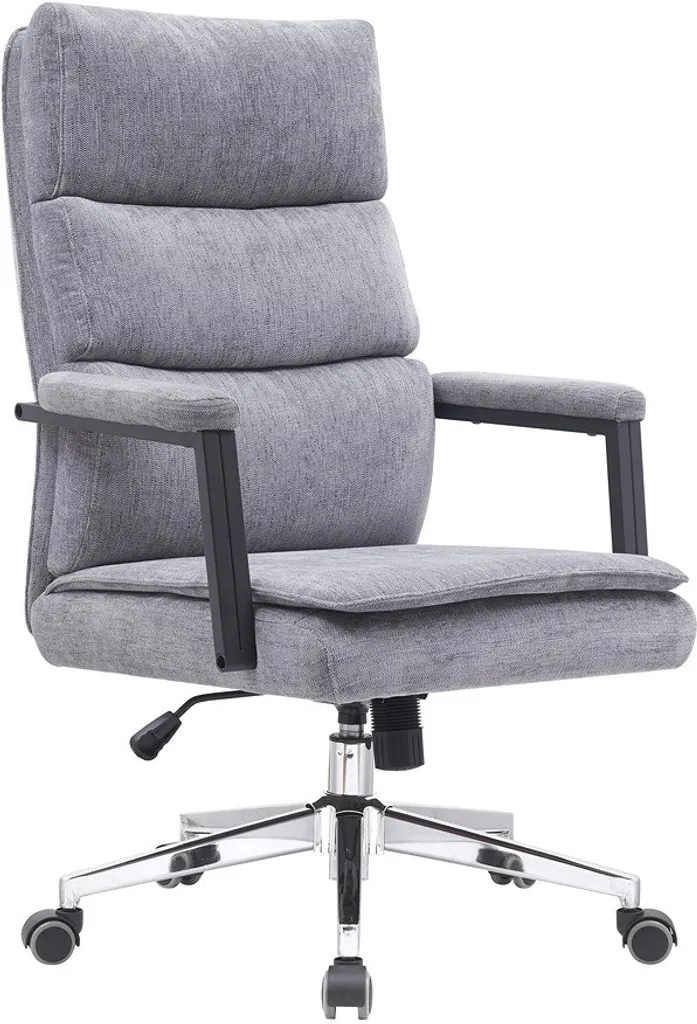 Casa Dolce MLINAR Chaise de Bureau Grise Pivotante et Réglable 116cm