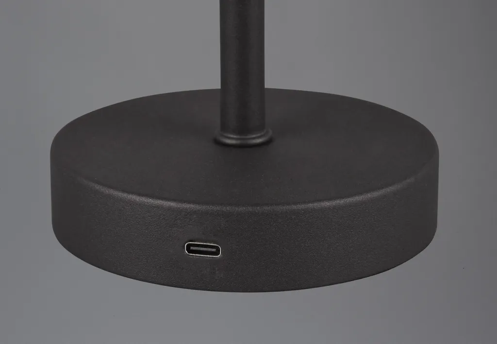 Lampada LED Jeff RL Nera da Tavolo Senza Fili | Design Minimalista - 5