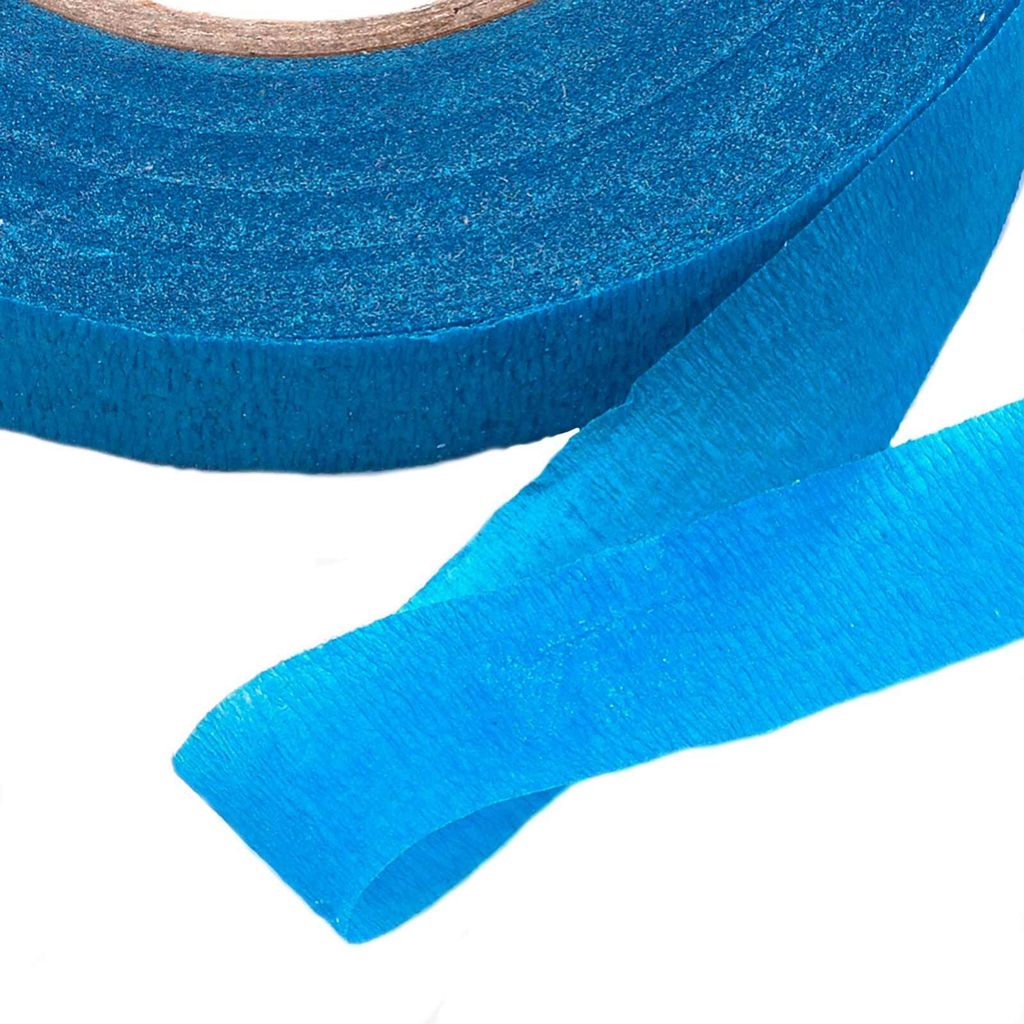 27m Floristikband Floristik-Tape Blumenbindeband Floral Kreppband 12mm, Farbwahl, Farbe:blau