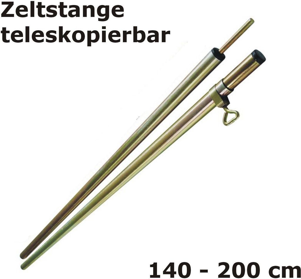 Zeltstange 110-200 cm Teleskop Aufstellstange für Zelt Vordach Tarp Vorzelt