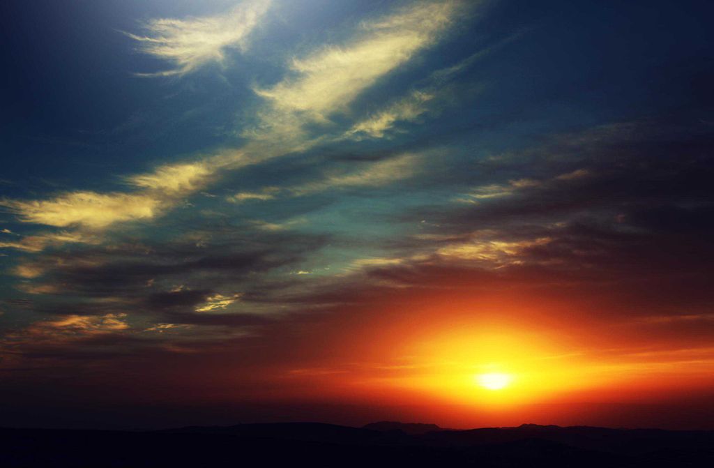 hansepuzzle 28221 - Sonnenuntergang Puzzle, 500 Teile, Natur, 46,0 x 30,0cm mit hochwertiger Aufbewahrung, Kartonbox und wiederverschließbarem Beutel