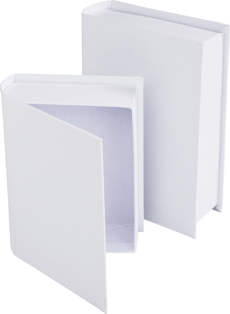 VBS Schachteln "Buch", 2er-Set, Karton, Weiß Produktbild 