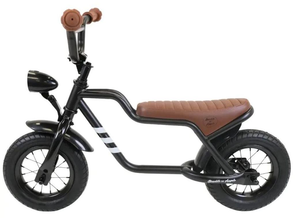 Bandits & Angels Laufrad Fatbike Schwarz ab 2 Jahren für Jungen und Mädchen – Einzigartiges Laufrad – Metall – Schwarzes Laufrad – Mit fu...