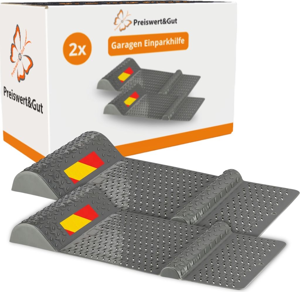 2x Einparkhilfe vorne und hinten Radstopper Garage 52x25 Parkstopp Auto Stopper