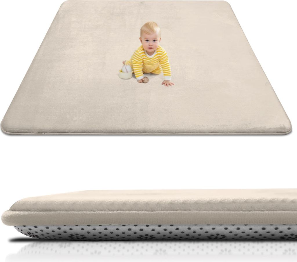 Babyspielmatte 150x200x3 cm, Wolkenweich, Memory Foam, Rutschfest, Krabbeldecke Kinderzimmer Teppich