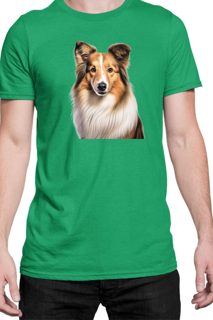 Herren T-Shirt Dogs Breeds Australian Shepherd Dog Breed 005, Man M / Grün