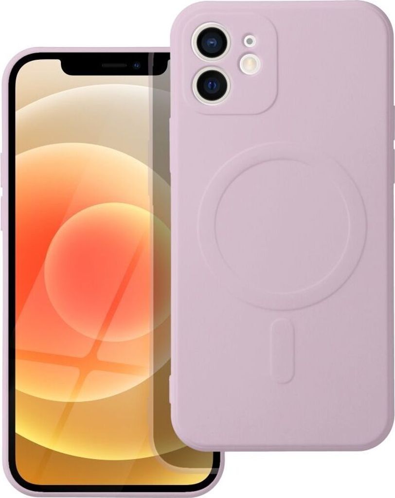 Case passend für iPhone 12 MINI Silicone Mag Cover kompatibel mit MagSafe pink