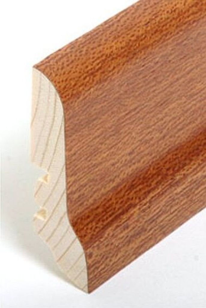 Sockelleiste Echtholzfurnier 20 x 60 x 2500 mm Merbau Echtholzfurnier Fußleiste furniert by PROVISTON 2.5 Meter | 1 Stück