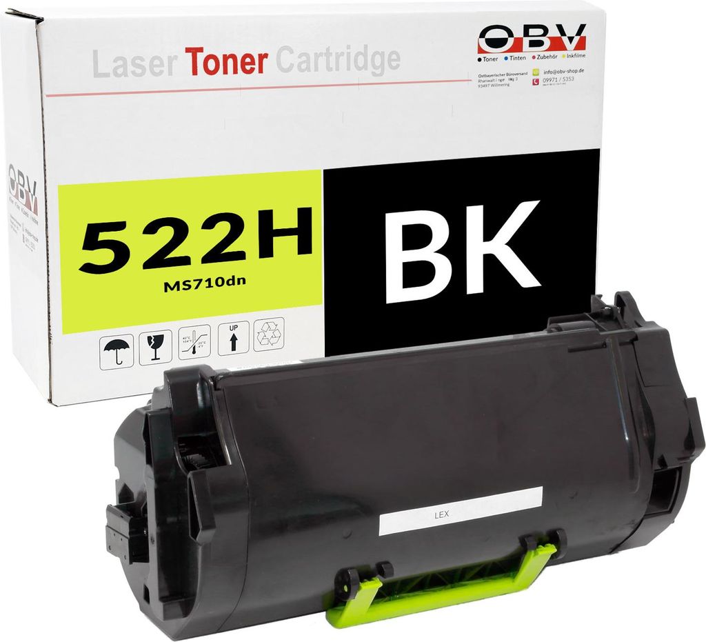 OBV Toner für Lexmark 522H 52D2H00 für MS710dn MS711dn MS810de MS810dn MS811dn MS812de MS812dn