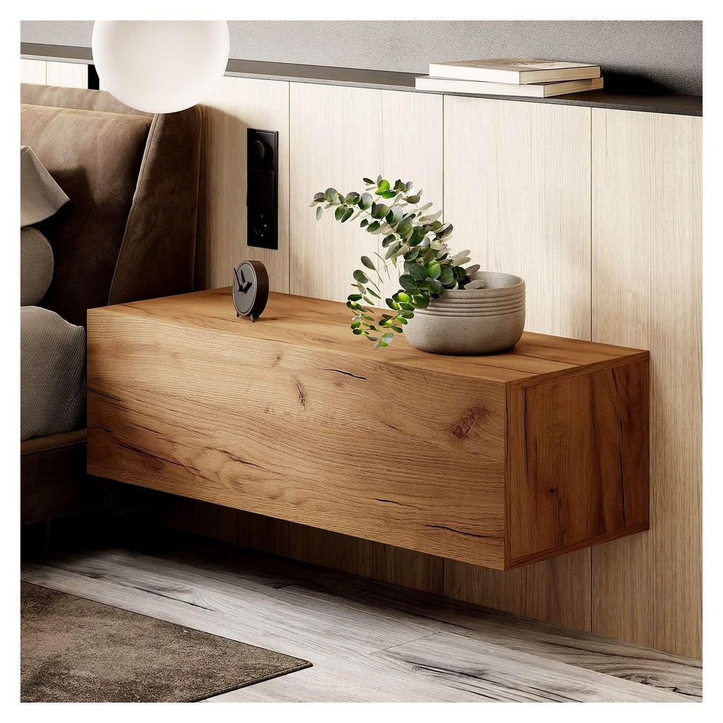 Nachttischschränke 2X 100 cm Gold Eiche