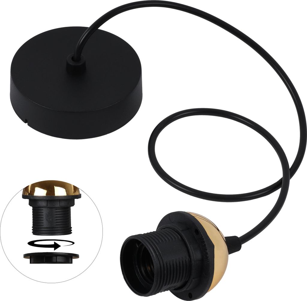 Flat Line 100 Schwarz Kegelschale 50 Gold