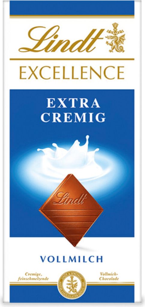 Lindt Excellence Extra Cremig Vollmilch Schokoladentafel 100g