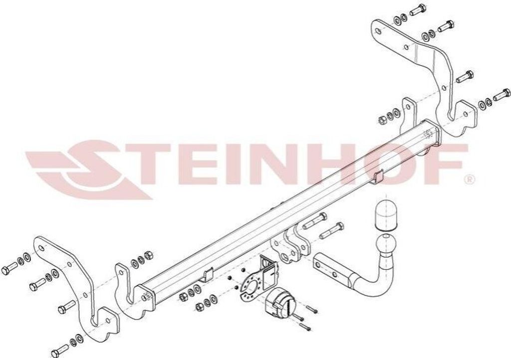 STEINHOF H-268 Anhängerkupplung 1300kg Max für HYUNDAI MATRIX (FC)