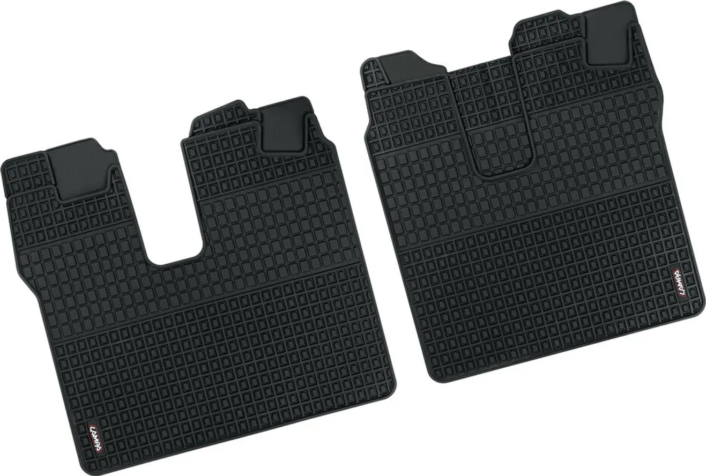 Tapis de sol écologiques Lampa en caoutchouc noir pour camions Man TG
