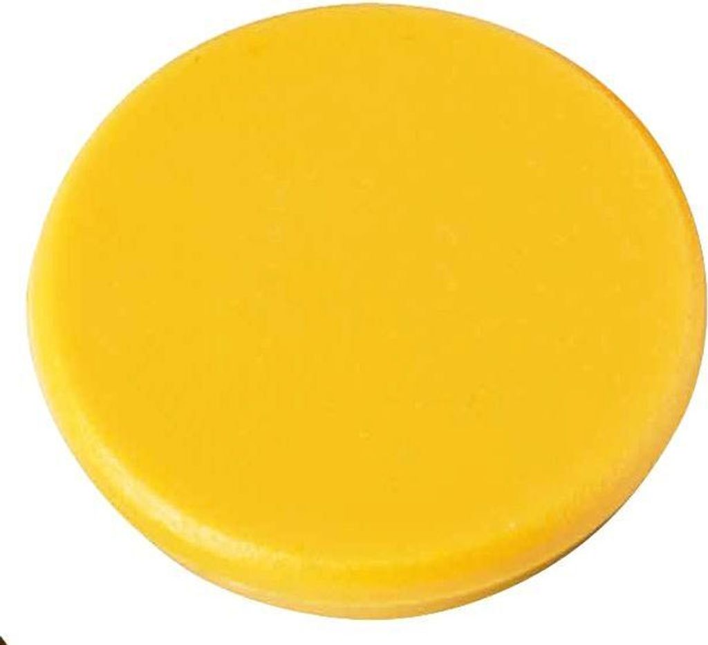 Haftmagnet Metall Kunststoff 24mm TG 300 g gelb VE=30x10 Stück