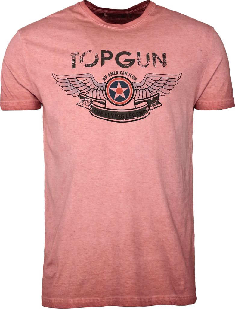 Top Gun T-Shirt Construction TG20191039 Herren red M