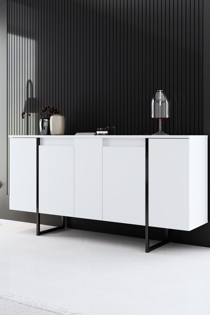 Skye Decor, Luxe - Bianco, Nero, mobili da salotto, bianco, Immagine del prodotto 
