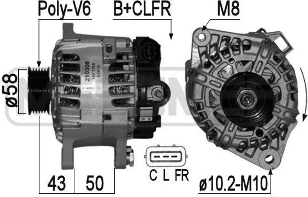 Alternateur 90A haute performance pour Hyundai i30 et Kia Sportage SL