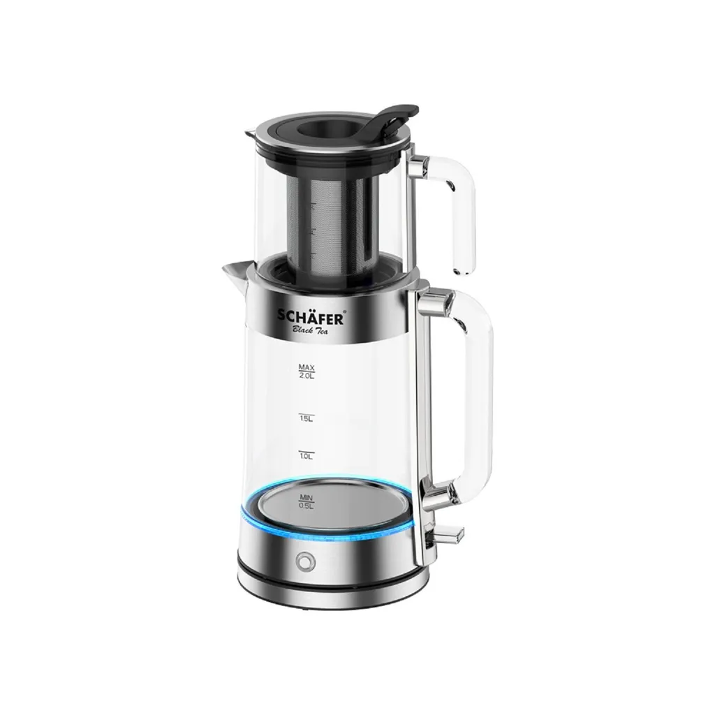 Bollitore 2 Litri con Teiera 0,8 Litri 2200W | Set Completo Famiglia