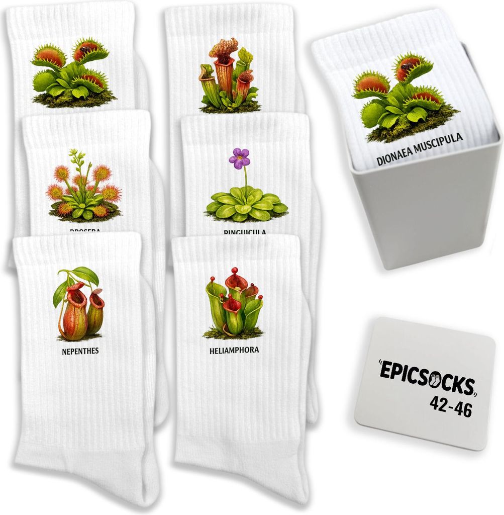 epicsocks Fleischfressende Pflanzen Karnivoren Socken in 42-46 im