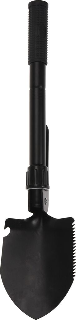 Multifunktionale schwarze Schaufel mit Etui - Schaufel, Säge, Kompass