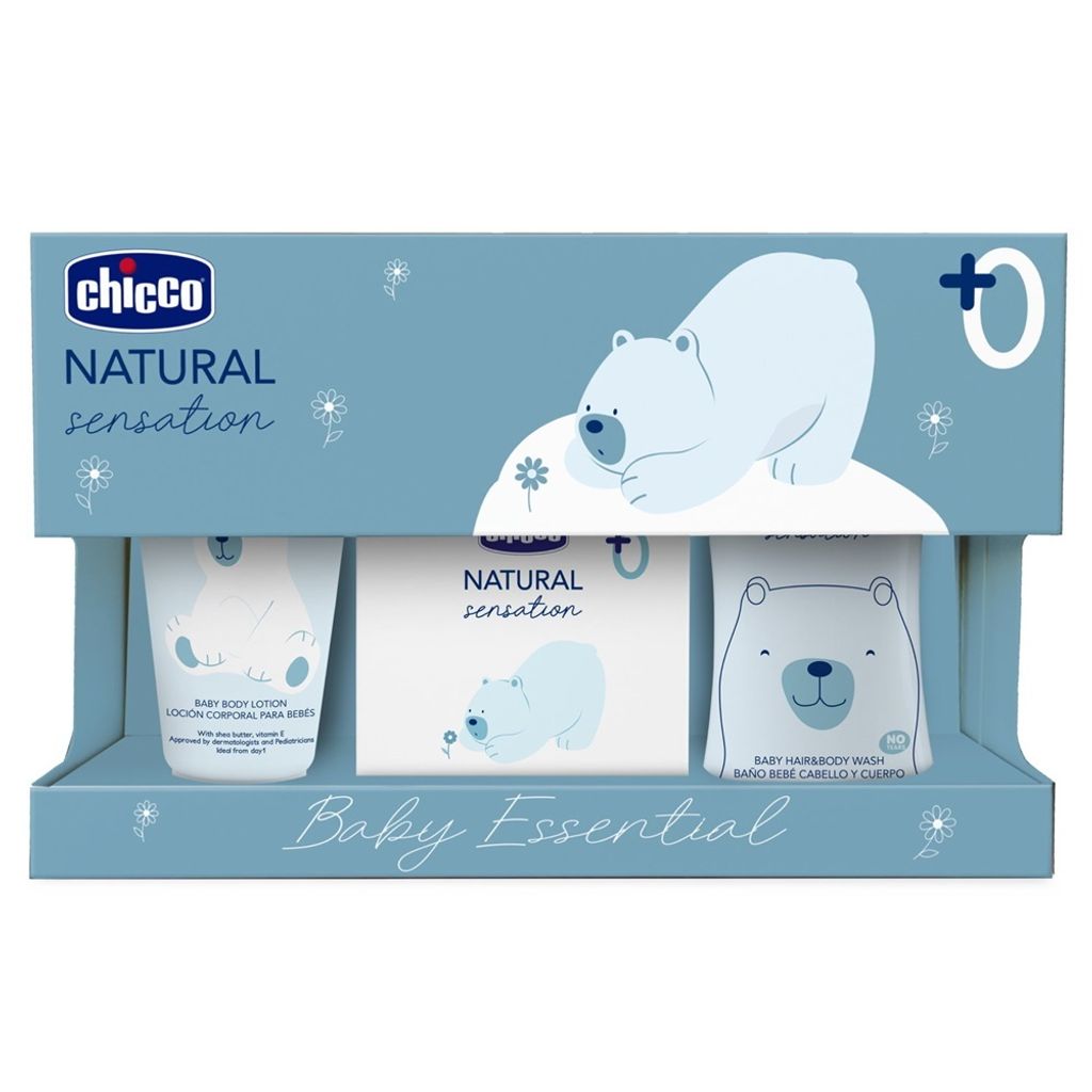 Chicco Natural Sensation Toiletry & Bath Set 3 Pieces Produktbild 
