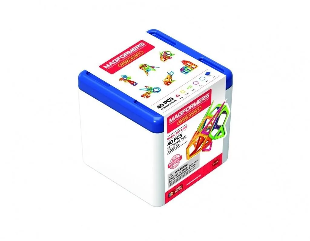 Jeu magnétique Magformers Basic 40 pièces d'éveil STEM