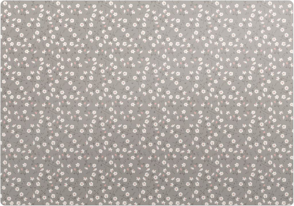 Florales Retro-Muster – Bodenschutzmatte – Rutschfest – Schutzmatte für Büro – Vinylmatte – Stuhlunterlage – 100 x 100 cm