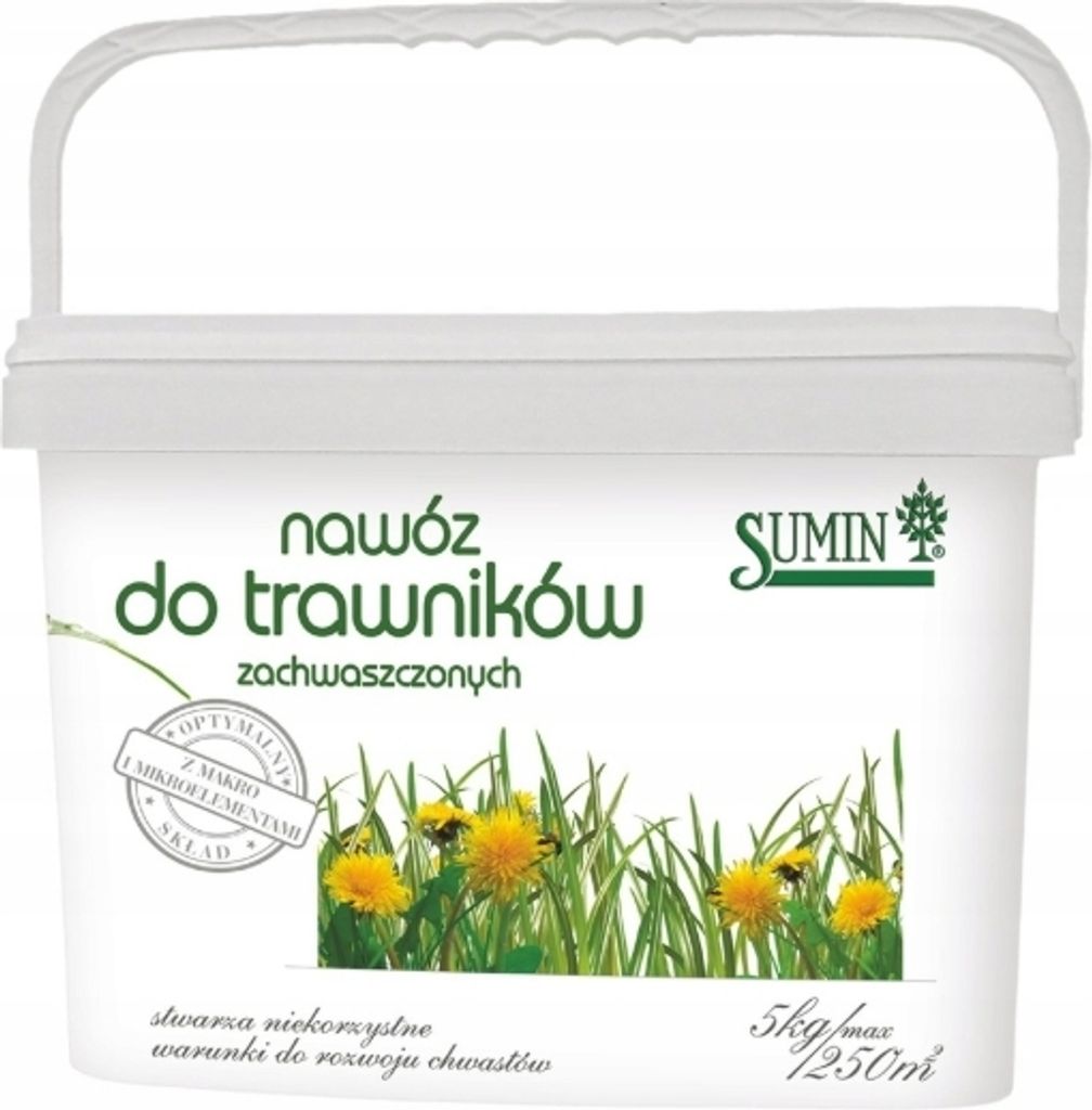 Nawóz do trawników zachwaszczonych granulat 5 kg - Sumin Zdjęcie produktu 