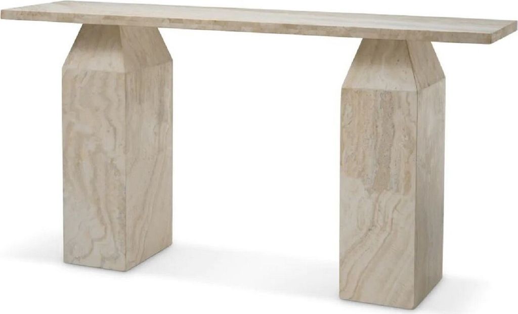 Casa Padrino Luxus Travertin Konsole Beige 150 cm - Luxus Möbel