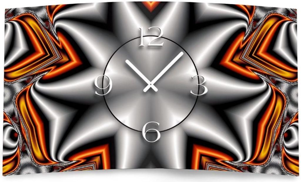 Abstrakt metallic Designer Wanduhr modernes Wanduhren Design leise kein ticken DIXTIME 3DS-0333