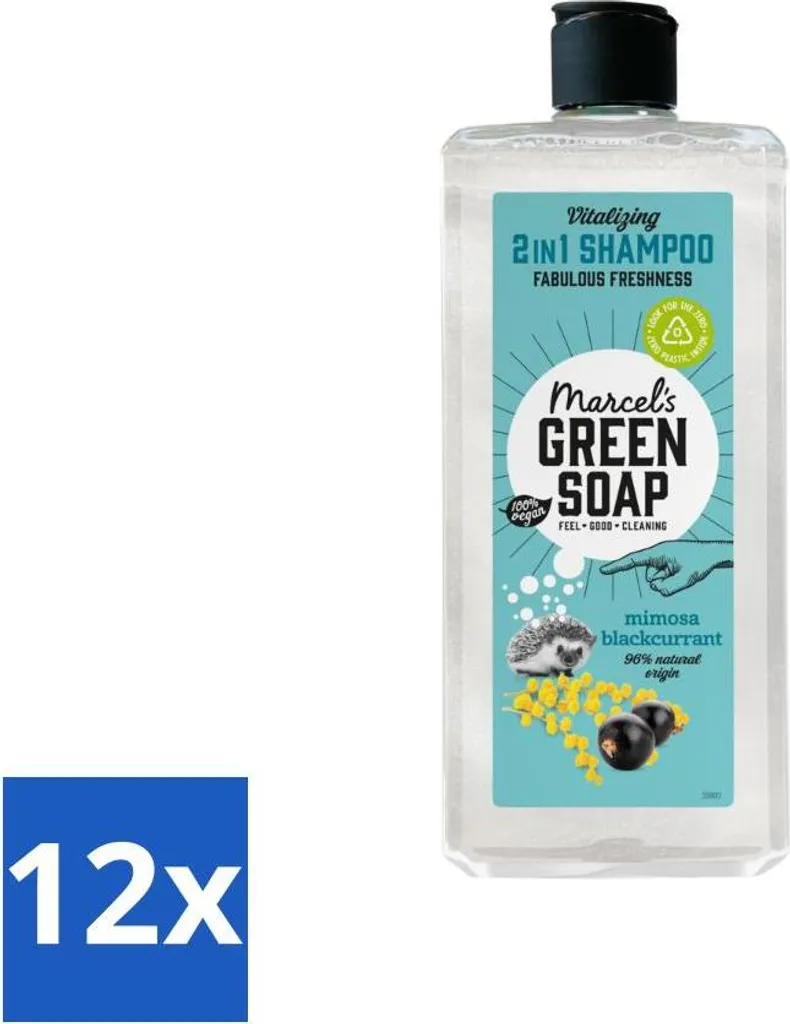 Marcel's Green Soap Shampoo e Balsamo 2 in 1 Mimosa e Ribes Nero 12x300ml