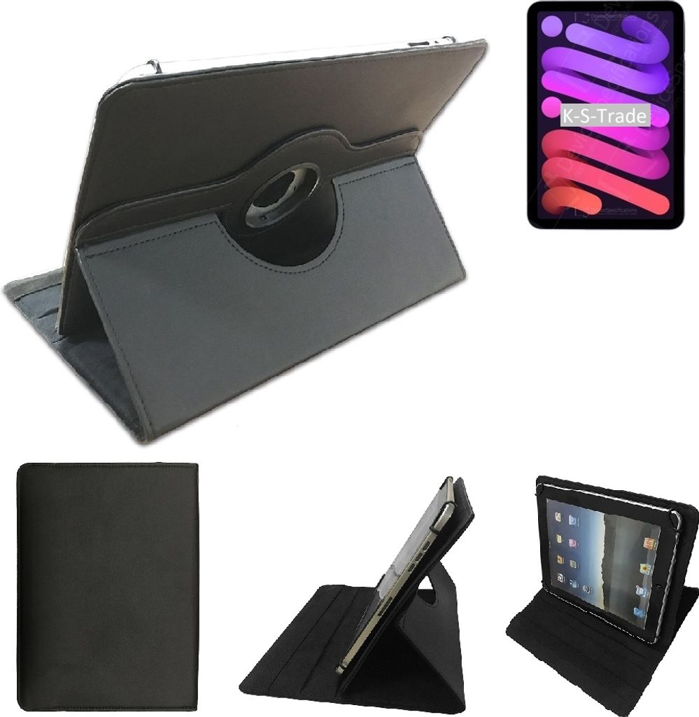 High quality kompatibel mit Apple iPad mini 5G Schutz Hülle 360° Tablet Case Schutzhülle Flip Cover schwarz. Tablet Hülle drehbar Standfunktion