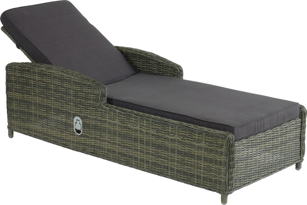 Inko Loungeliege Leona inkl. Kissen, grau
