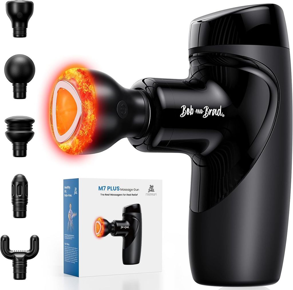 Bob Brad M7 plus Mini -Massage -Waffen -Hitze -Therapie, tragbare Tiefe Muskelreliefwaffe, Percussion Pain & Genesung, großartiges Geschenk