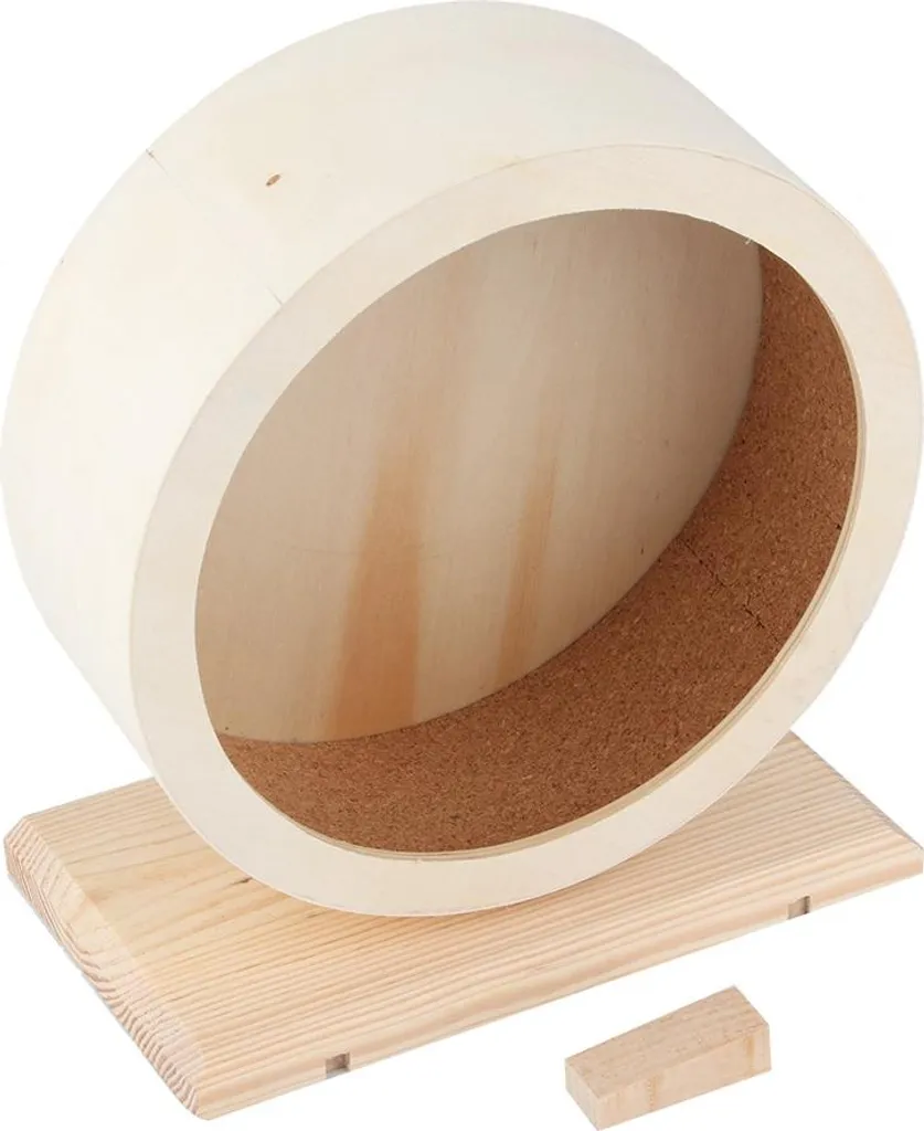 Casetta Artigianale in Legno per Criceti con Ruota Panoramica S