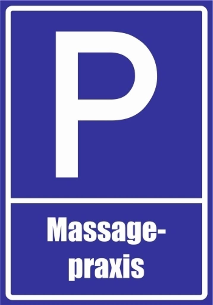 Kiwistar - Parkplatzschild - Aufkleber - Massagepraxis - 21 x 15cm