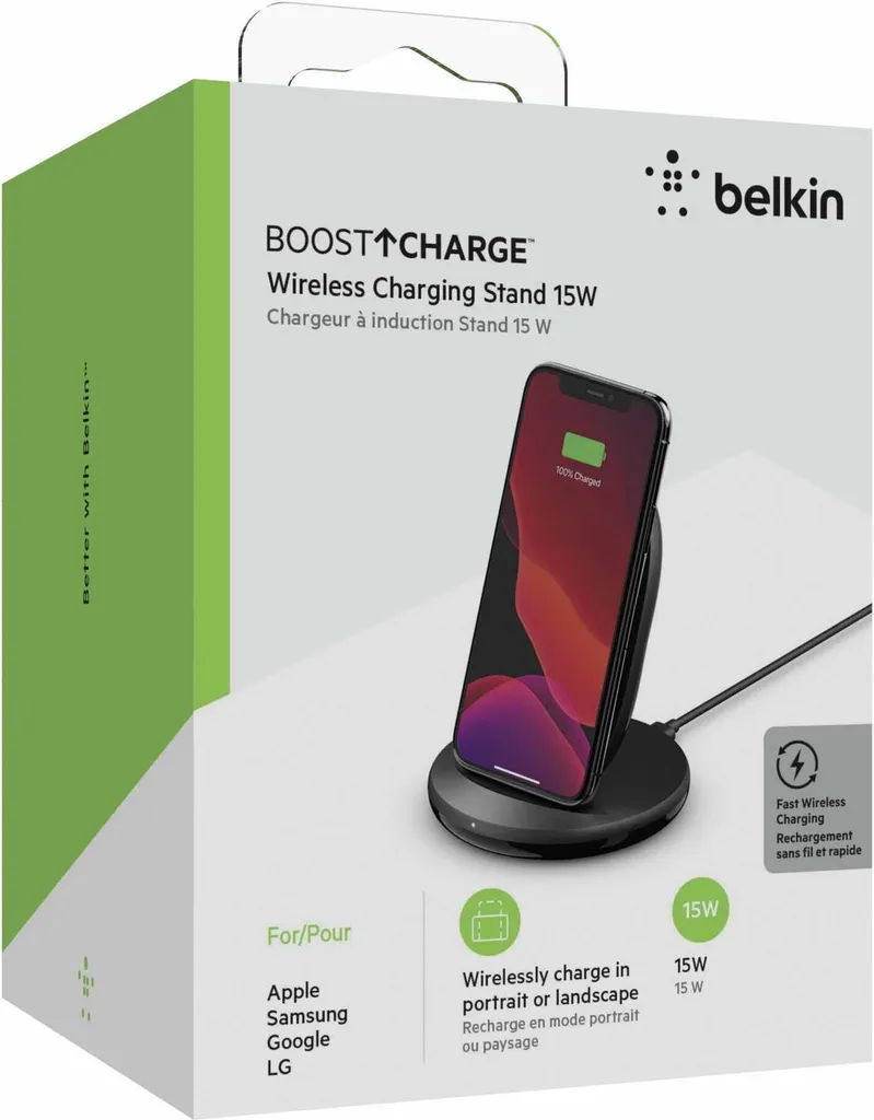 Chargeur Induction Vertical 15W Belkin BOOST Charge pour Smartphone - 5