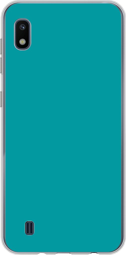 MuchoWow Handyhülle Schutzhülle Hülle für Telefoonhoesje Samsung Galaxy A10 Blau - Unifarben Silikon Softcase Handy Hülle - Schutzhülle
