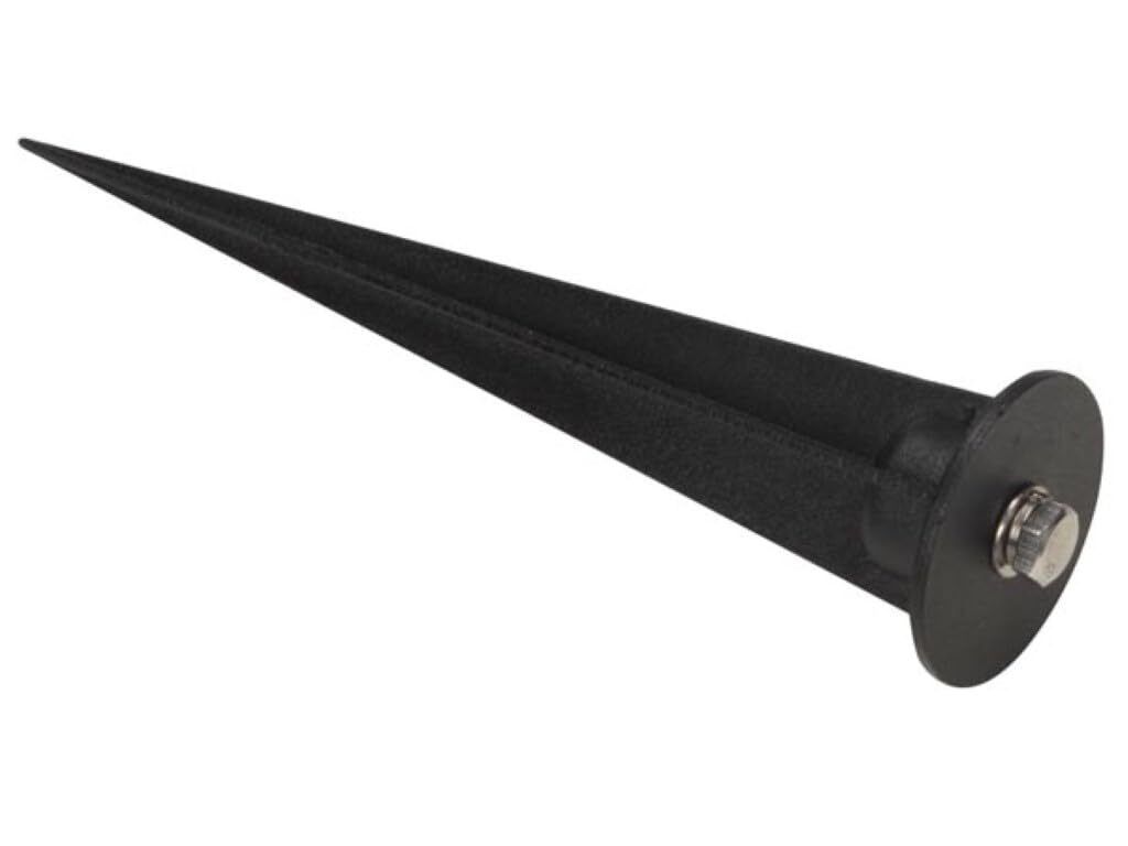Perel Erdspieß für LED-Strahler, schwarz, 40 mm Durchmesser, 160 mm Höhe, 46 g, Aluminium