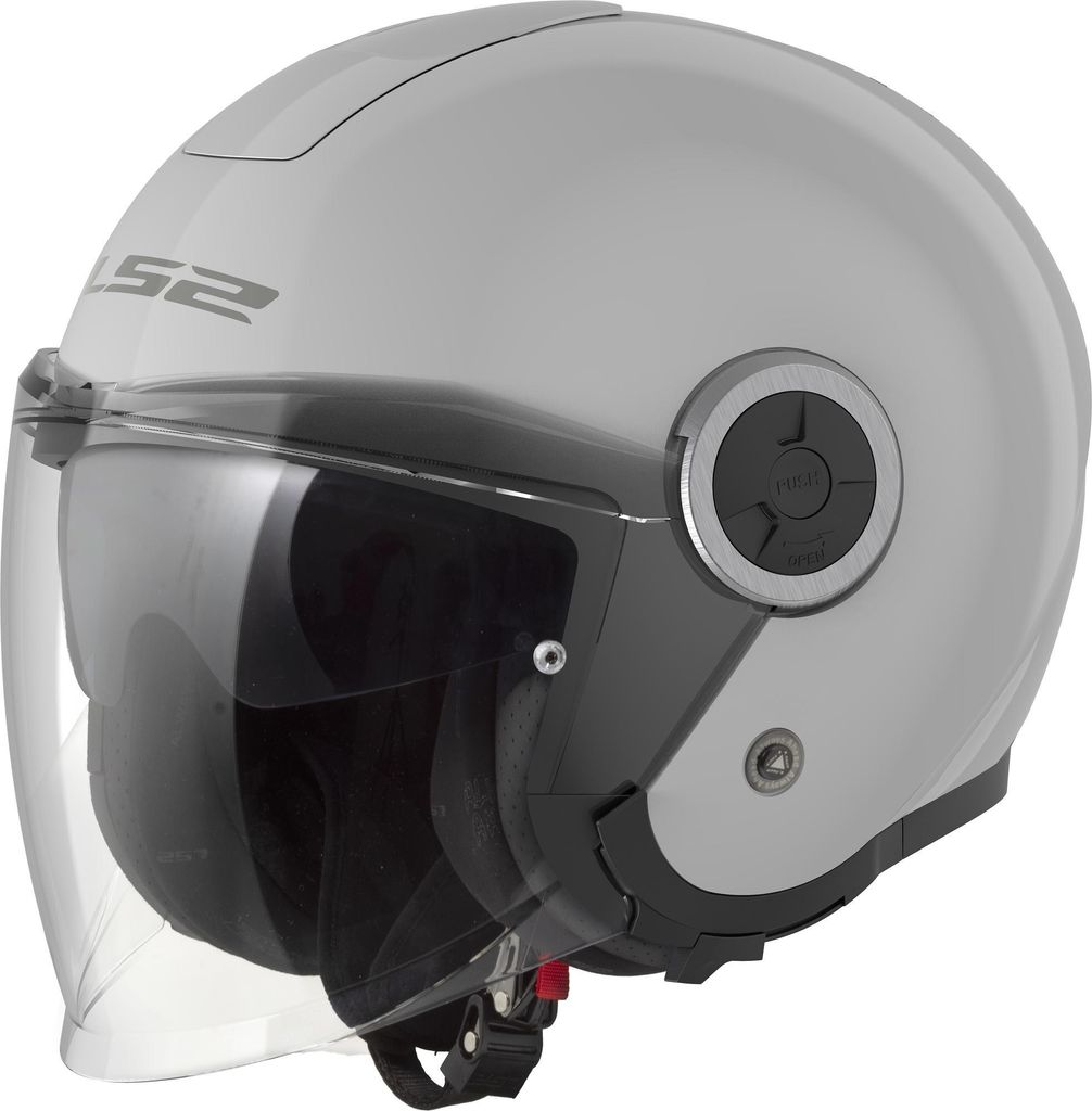 LS2 Jethelm "OF620 Classy Solid" 3 Helms grau, Gr. 53 / 54 = XS