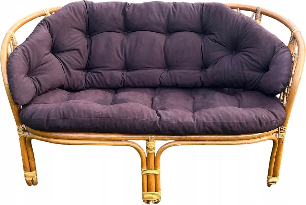 Kissen für ein Rattan-Gartensofa, braun, Kissen für die Rückenlehne und den Sitz eines Rattan-Gartensofas