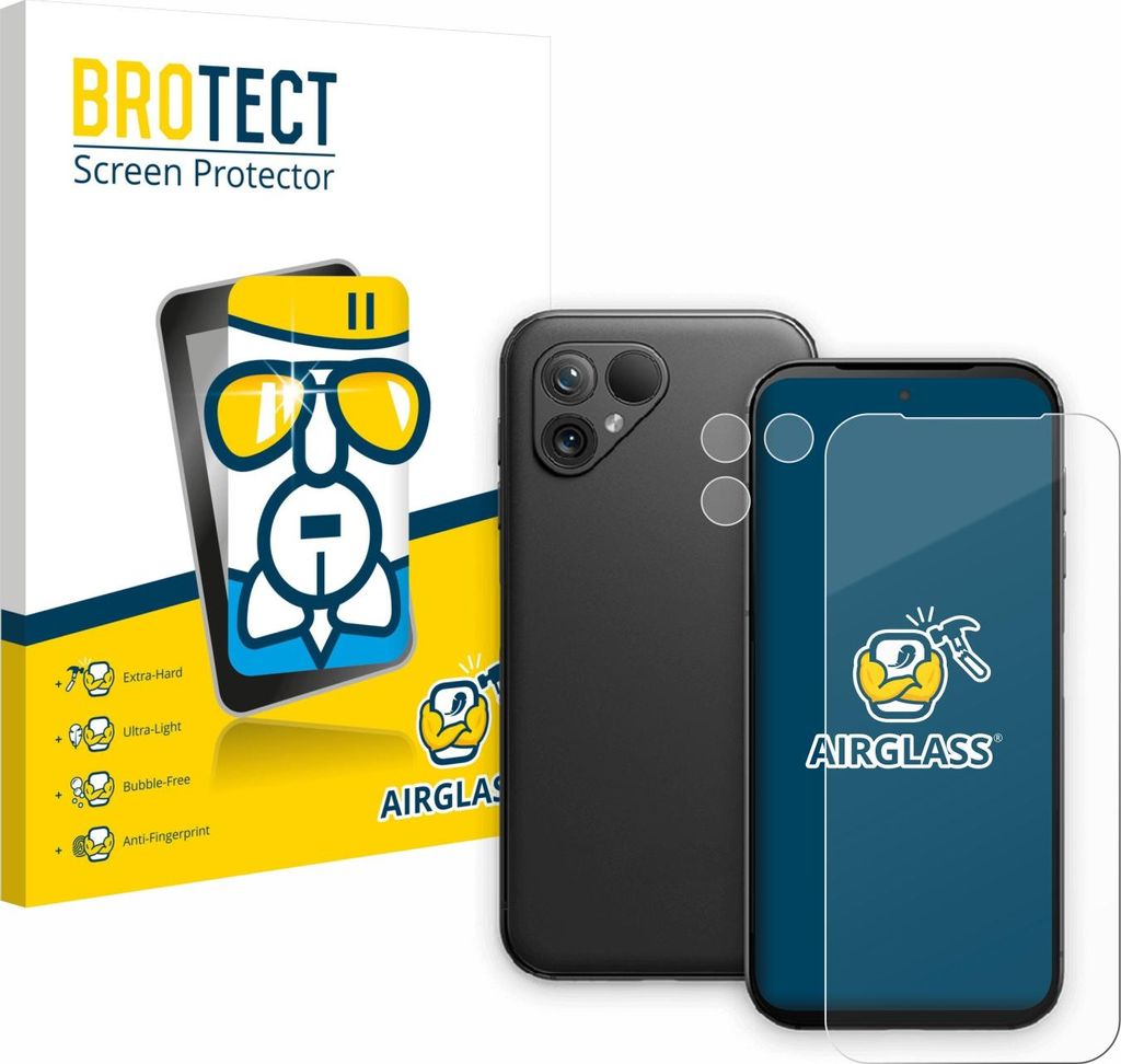 BROTECT Schutzglas für Fairphone 5 (Display+Kamera) Schutzfolie Panzer Folie Glas Display Schutz klar