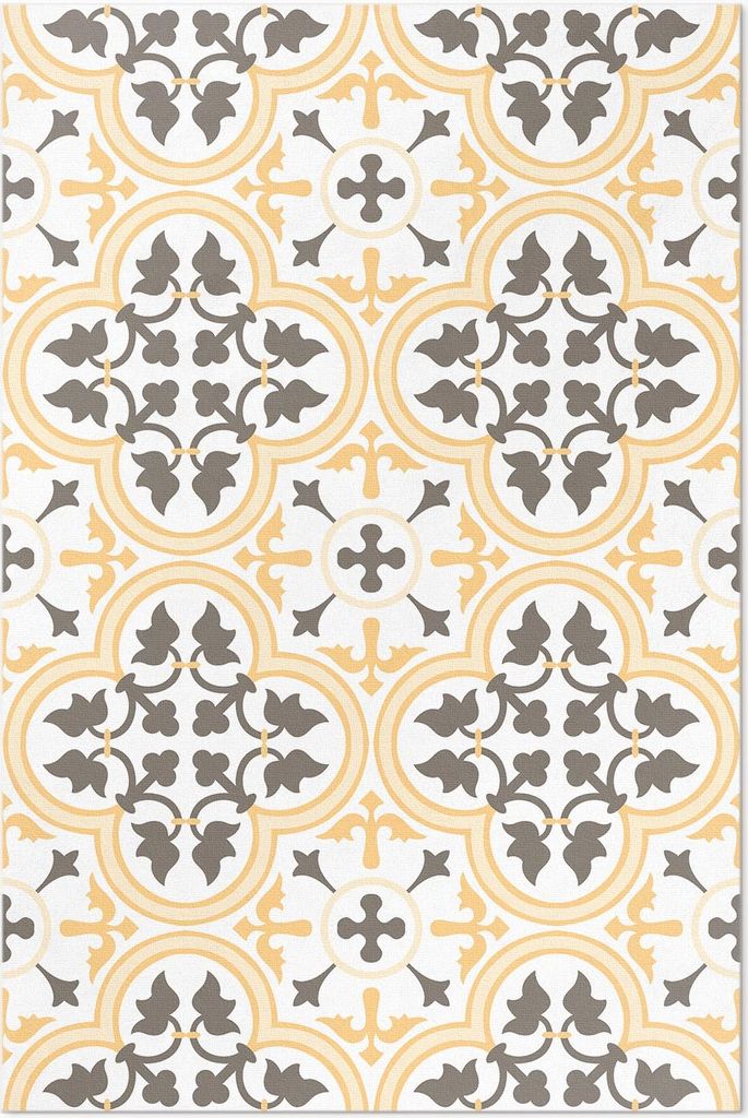 Portugiesische Fliesen im Sommerstil – Vinyl Fußmatte – 120x180 cm – Rutschfest, Pflegeleicht & Langlebig