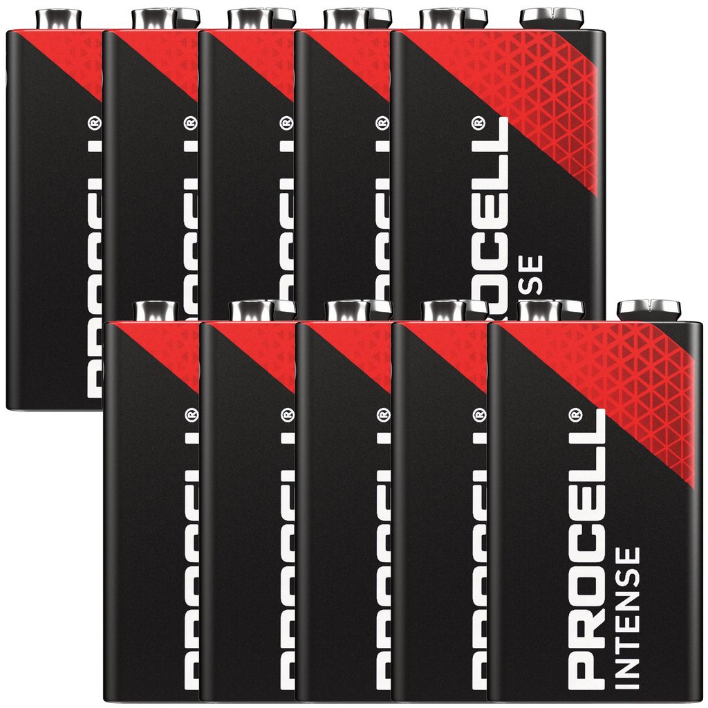 10 kusů Duracell Procell Intense 9V, 6LR61 v krabici, pro Obrázek produktu 