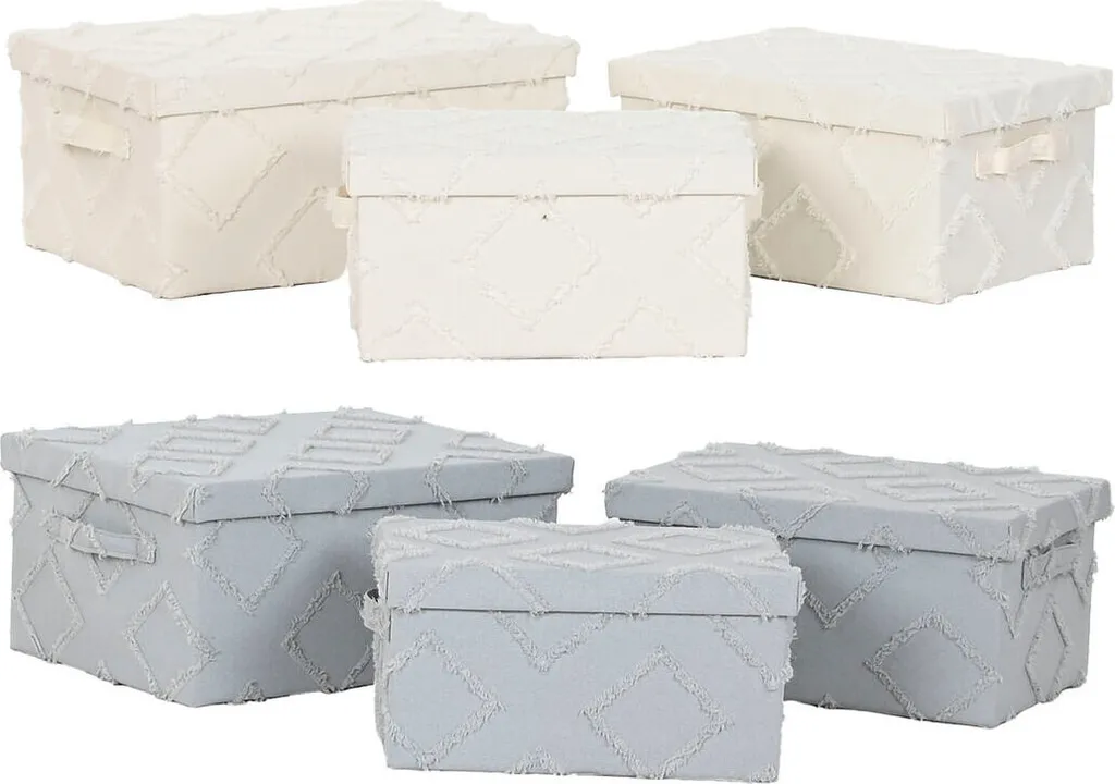 Solution de rangement Home ESPRIT contre le désordre Gris Crème set de 2 - 4