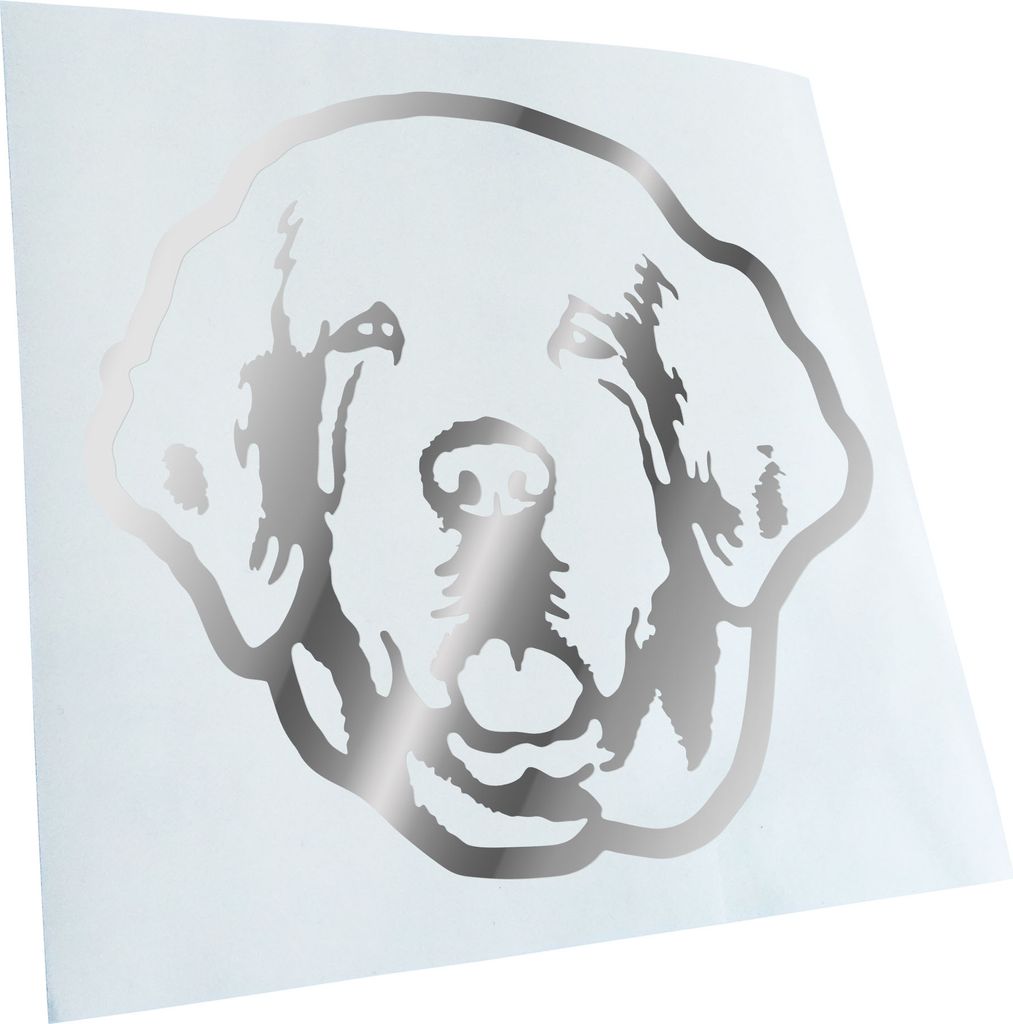 Kiwistar - Autoaufkleber - Clumber Spaniel Hund - Chrom - 30x27cm - Aufkleber für Auto, Laptop, Fahrrad, LKW, Motorrad mehrfarbig JDM Decal Racing