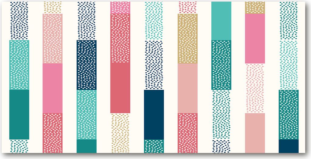 Tulup Leinwandbild - 140x70 cm - Wandkunst - Drucke auf Leinwand - Leinwanddruck - Sonstige - Mehrfarbig - Bunte Streifen